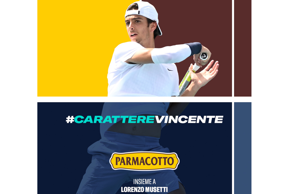 Parmacotto, sponsorship con la stella del tennis Lorenzo Musetti