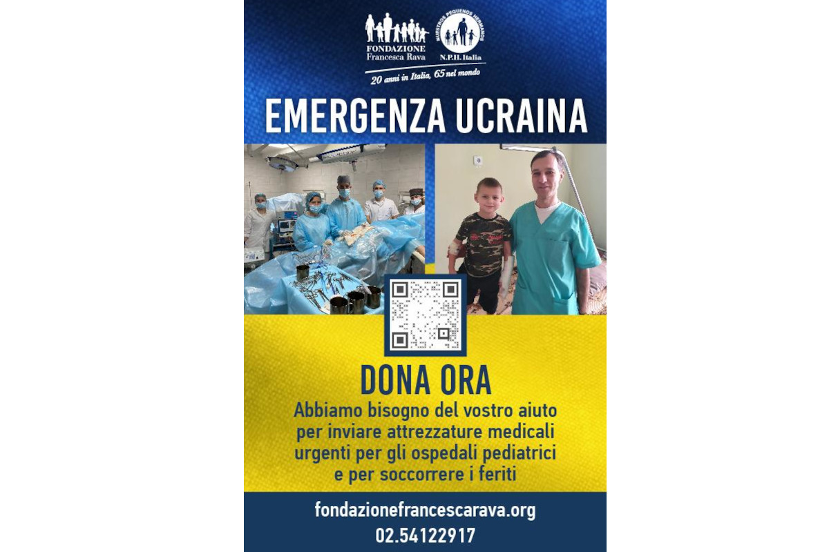 Gruppo Food sostiene la Fondazione Francesca Rava in campo per gli ospedali  in Ucraina